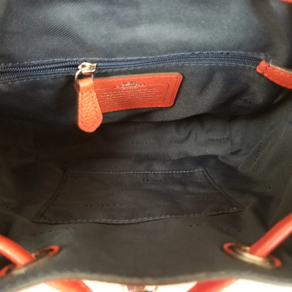 Coach Charlie Floral Leather Mini Backpack Rucksack - Picture 12 of 14